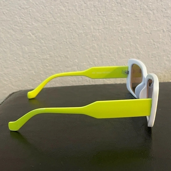 - New! Checkered Frame Sunglasses Color: Wild Lime - Picture 2 of 8